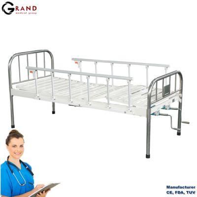 CE Certified 2 Crank 2 Function Manual Hospital Nursing Medical Bed for Patient