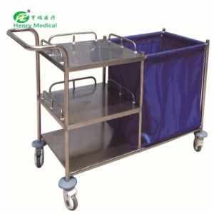 Hospital Stainless Steel Nursing Trolley Waste Recycling Trolley (HR-419)