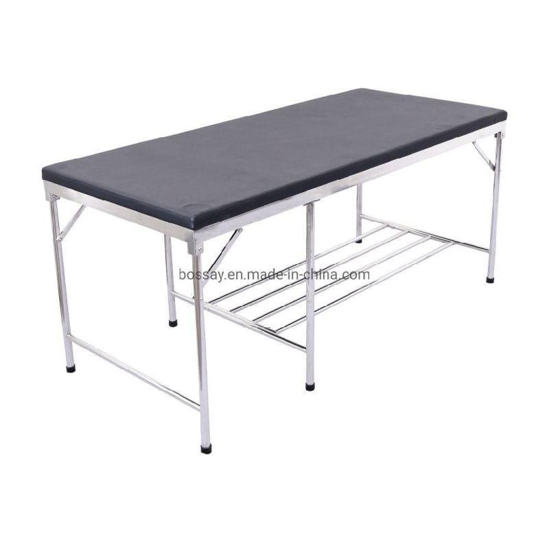 Hospital Stainless Steel Bed Medical Adjustable Back Steel Examination Bed