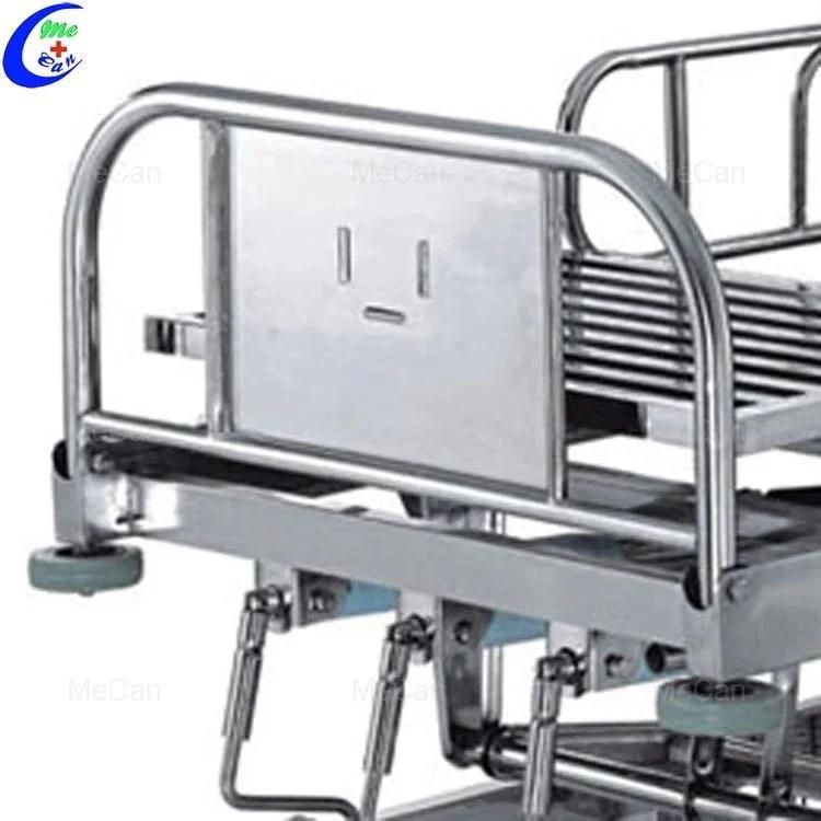 Cheap Stainless Steel 3 Crank Manual Hospital Bed