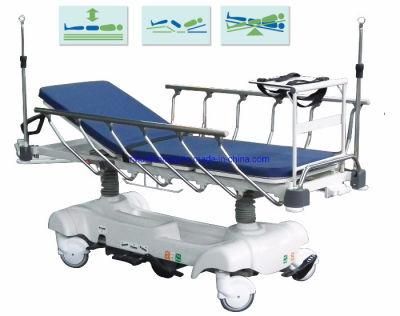 Hospital Equipment Adjustable Luxurious Rise and Fall Hydraulic Stretcher Cart
