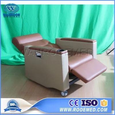 Luxury Medical Furniture Reclining Style Office Movable Accompany Attendant Sleeping Chair