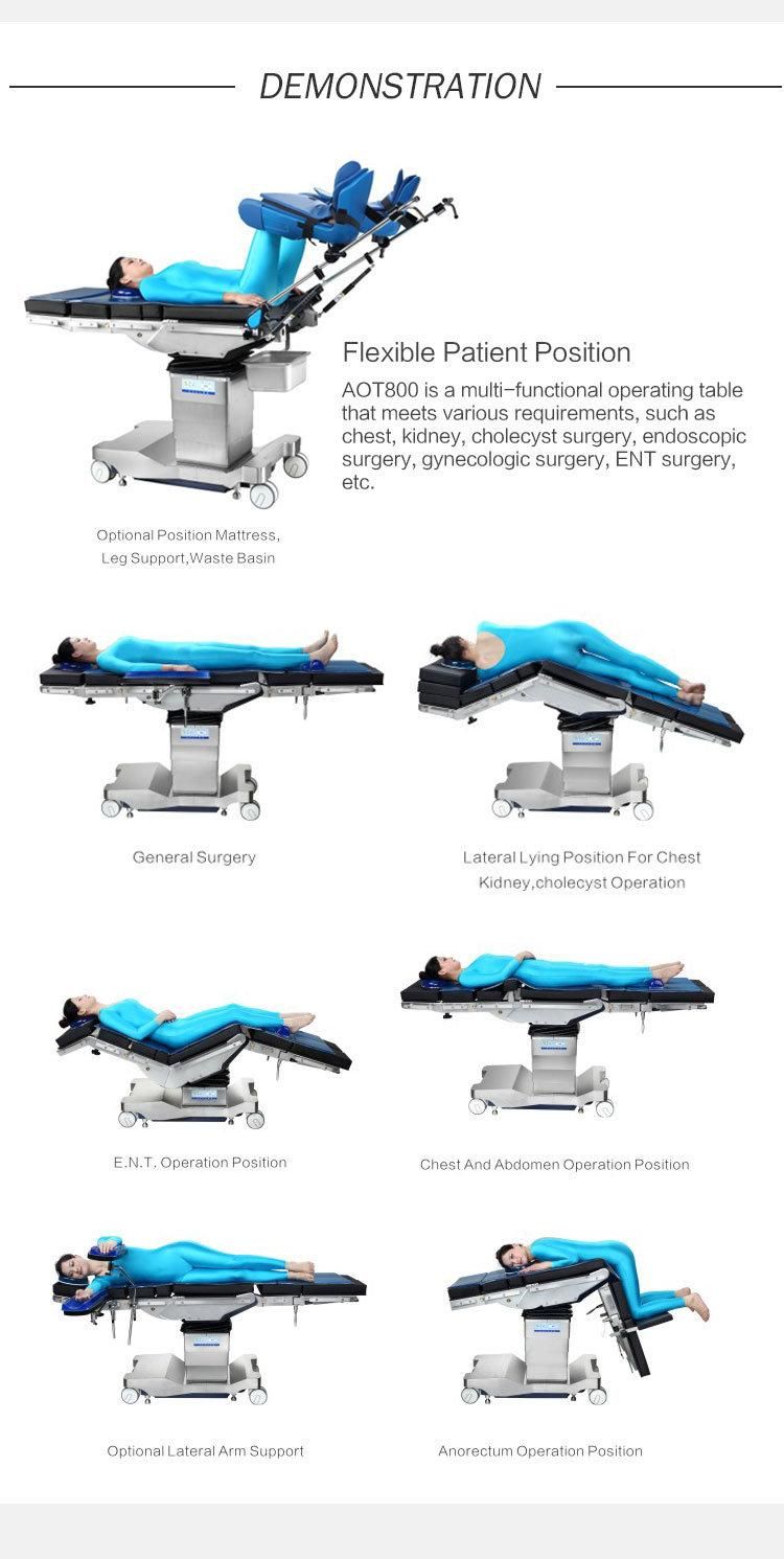 Aot800 Hospital Double Controlled Hydraulic Multi-Purpose Head Neurosurgery Operating Table