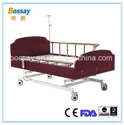 Three Functions Medical Homecare Bed with MDF Headboard and Footboard