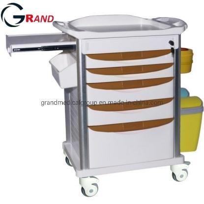 Hospital Equipment ABS Emergency Medicine Cart Medical Clinical Delivery Drugs Trolley