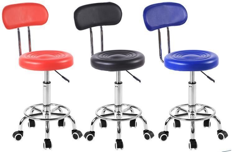Chinese Manufacturer Best Price Stainless Steel Liftable Surgical Round Hospital Medical  Stool with Backrest