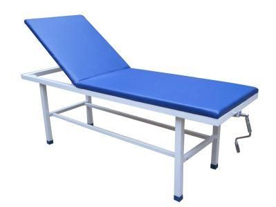 Blue Color Folded Stainless Steel Medical Furniture Hospital Equipment Diagnostic Hospital Consultant Bed Examination Coach/Bed in Hospitals