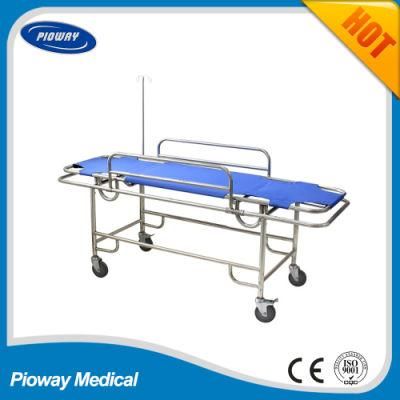 Hospital Patient Trolley Stainless Steel Foldable Emergency Stretcher (RC-B3)