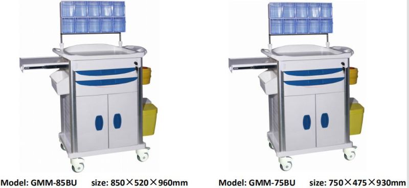 Hot Sale China Hospital Furniture Manufacture Emergency Trolley Anesthesia Cart