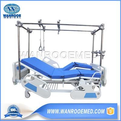 Bam402g Medical Four Crank Manual Care Orthopedic Physiotherapy Lifting Traction Bed