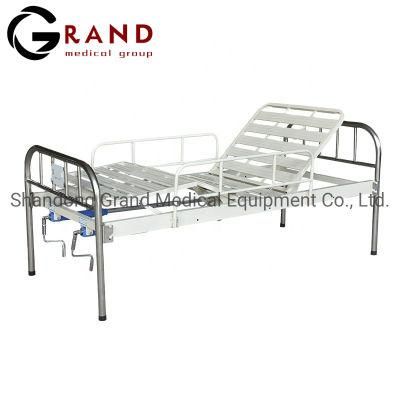 Hospital Equipment Medical Manual Two Function Hospital Nursing Patient Clinic Bed Adjustable Metal Bed Economic Hospital Bed Cheap Price