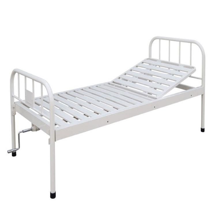 Standard Stainless Steel Flat Hospital Medical Bed Without Castor