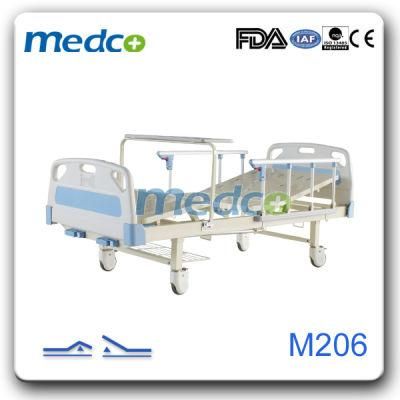 FDA/Ce/ISO Marked Top Sale Foshan Manufacture ABS Hospital Bed 2 Crank M206