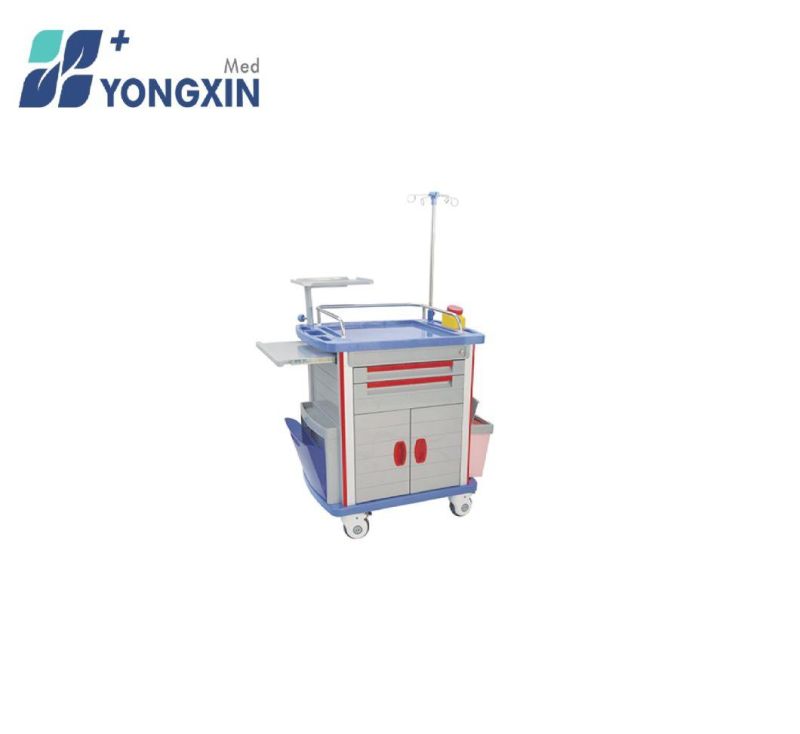 Yx-Et750c Hospital Supply ABS Emergency Trolley with Wheels