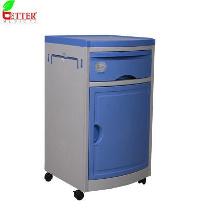 Medical Furniture Hospital ABS Plastic Bedside Locker on Castors