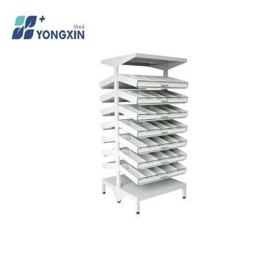 Ls009 Epoxy Painted Steel Two-Side Adjustable Medicine Shelf for Hospital