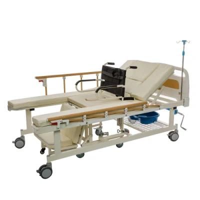 Patient Care Manual Hospital Nursing Bed with Wheelchair C09