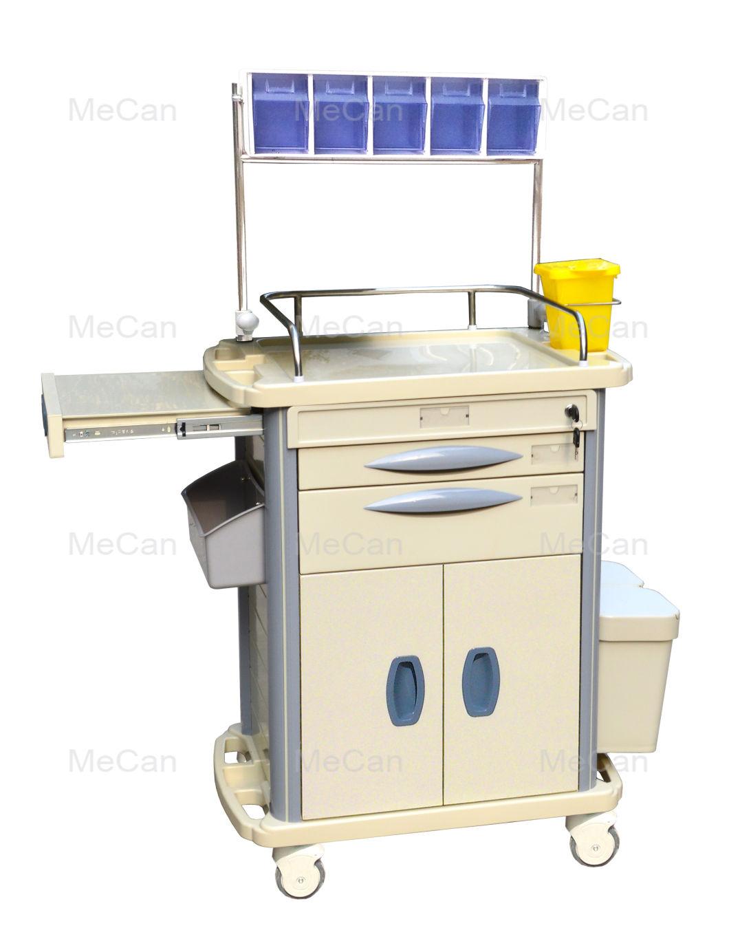 Nursing Care Medical ABS Anesthesia Trolley with Drawer