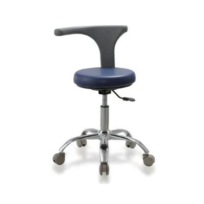 Pneumatic Revolving Adjustable Height Backrest Dental Assistant Stool