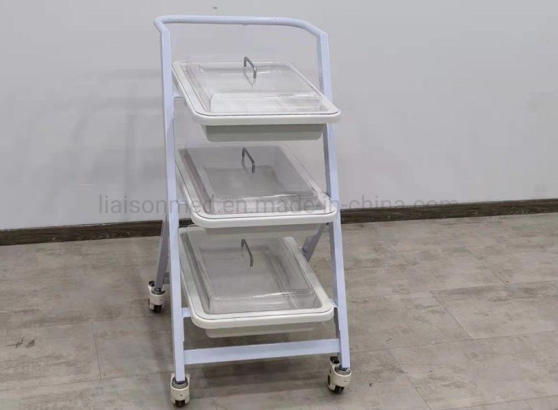 Mn-SUS019A Three Layers Medical Endoscope Trolley Colonoscopy Trolley