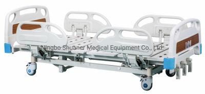 Manual Three Cranks Hospital Bed There Functions Customized Ordinary Metal Three Function Hospital Bed