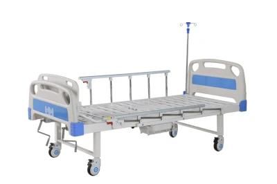 Best Price Manual Two Function Hospital Bed with Toilet