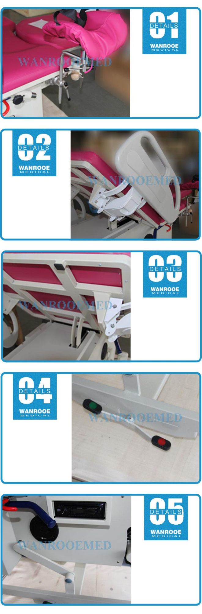 Aldr100A Height Adjusted Hydraulic Control Obstetric Labour Table