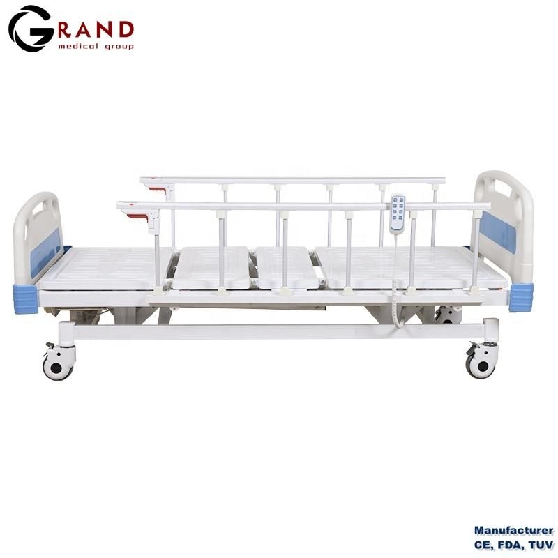 FDA Certified Hospital Medical Nursing Bed ABS Electric Two Three Five Functions Foldable Bed with Bedside Cabinet and Mattress and Infusion Stand