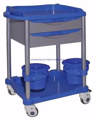 ABS Medical Treatment Cart with Bucket Hospital Trolley