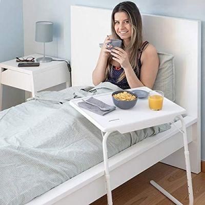 Bedroom Hospital Bedside Work Height Adjustable Portable Folding TV Plastic Dining Table