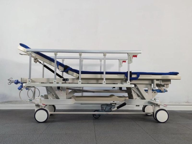 Rh-Fa800e 5 Folding Railings Transfer Patient Trolley Hospital Equipment