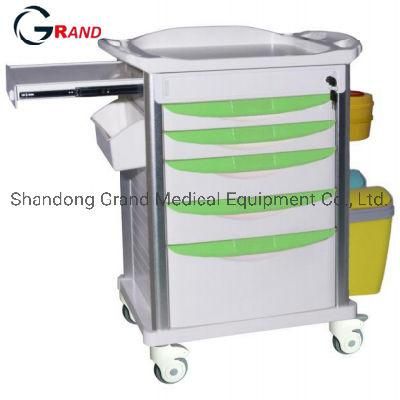 Hospital Equipment ABS Emergency Medicine Cart Medical Clinical Delivery Drugs Trolley