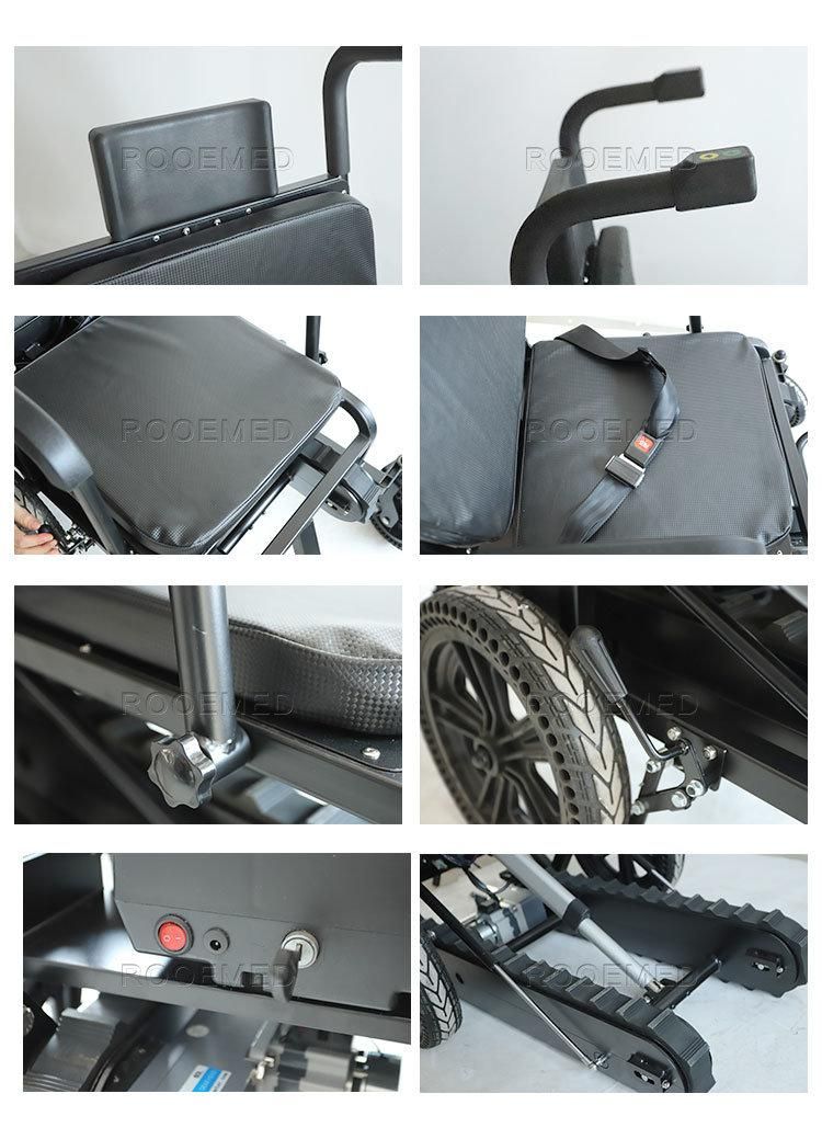 Black Luxury Ea-5fpn Portable Folding Disabled Electric Stair Climbing Lift with Brake Wheel