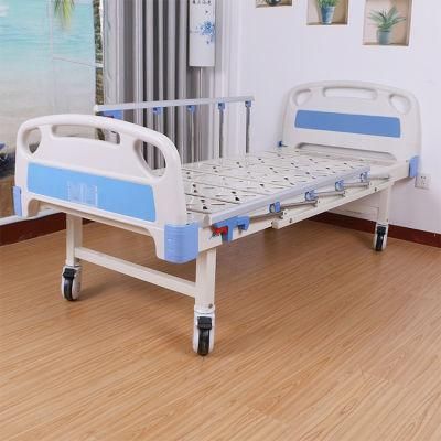 Cheap Non-Function Plain Hospital Bed with Brake Casters