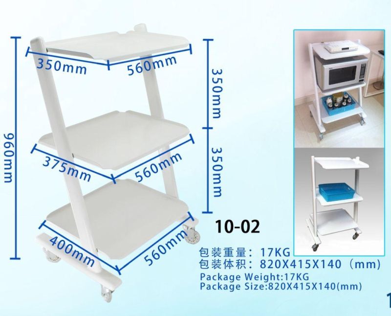 High Grade Medical Cart Cabinet with Trolley Wheel