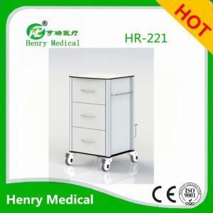 Hr-221 Wooden Bed Side Cabinet/Medical Cabinet with Wheel