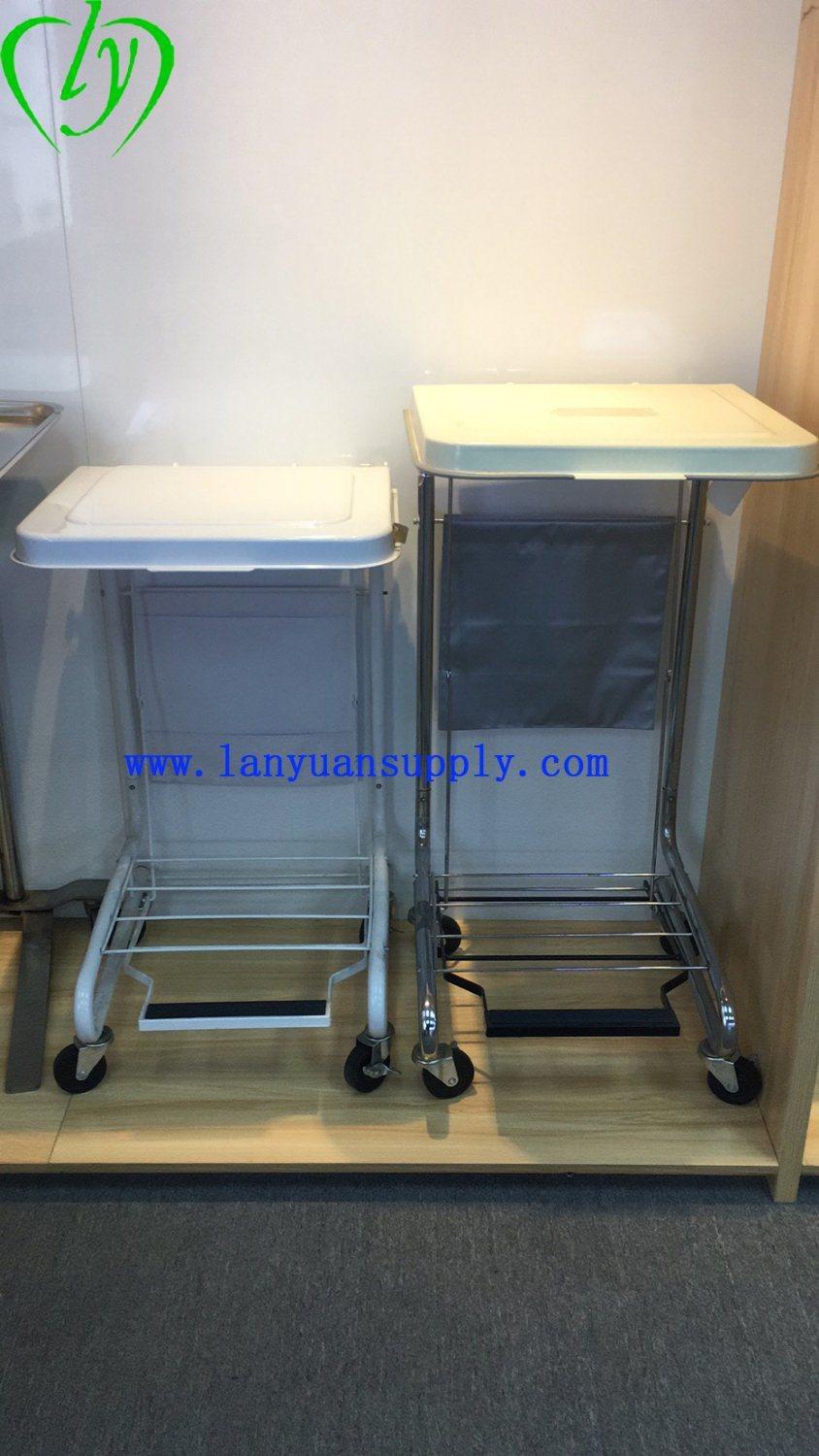 Chrome Medical Hamper Stand