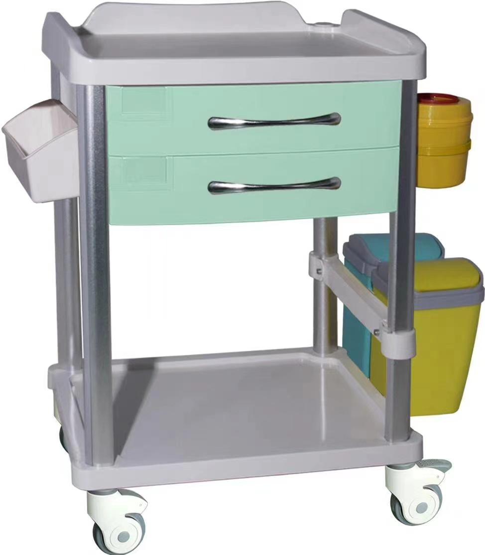 Hospital Furniture 5 Layers Treatment Cart Medical Trolley Medicine Trolley Big Size ABS Ward Nursing Treatment Trolley ABS Hospital Treatment Nursing Trolley