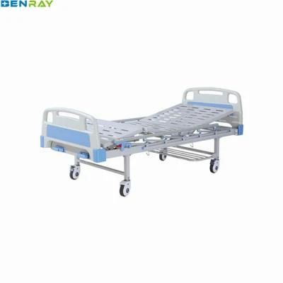 ABS Headboard Foldable Practical Medical Hospital Beds Manual Hospital Bed 2-Crank