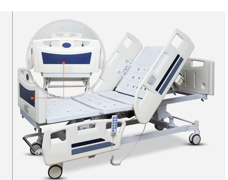 Best Price Height Adjustable Own Control Panel Durable Intensive Care China Metal Frame Hospital ICU Bed