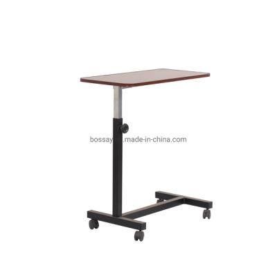 Over Bed Table Side Rolling Table with Lockable Wheels, Medical Portable Notebook Laptop Desk