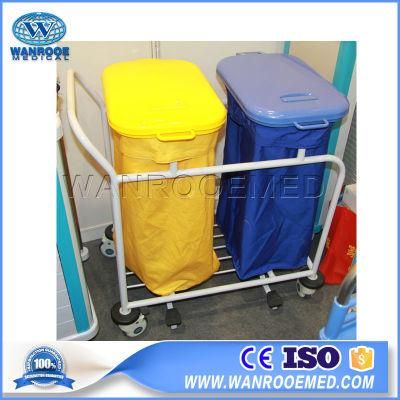 Bss027 Hospital Service Handle Stainless Steel Linen Nursing Cart Medicine Trolley with Lid