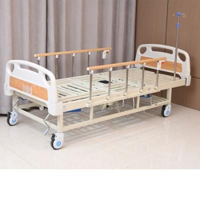Luxury Metal Multifunction Folding Hospital Patient Nursing Bed