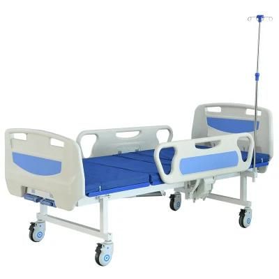 Good Price Hospital Furniture Manufacturers Two Cranks Manual Hospital Bed with Big Siderails