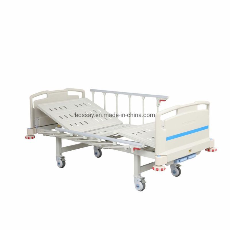 Manual Hospital Bed ICU Bed Medical Equipment with Two Cranks