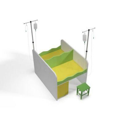 Oekan Hospital Use Furniture Exquisite Hospital Furniture Double-Sides Transfusion Bed with Stool and IV Pole for Kids