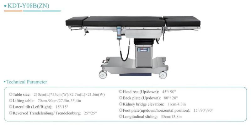 Hospital Economic Whole Price Electric Surgical Integrated Theatre Operating Table (Kdt-Y08A Wgk)