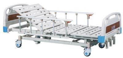 Medical Equipment Head Board Manual Hospital Bed for Clinc and Hospital