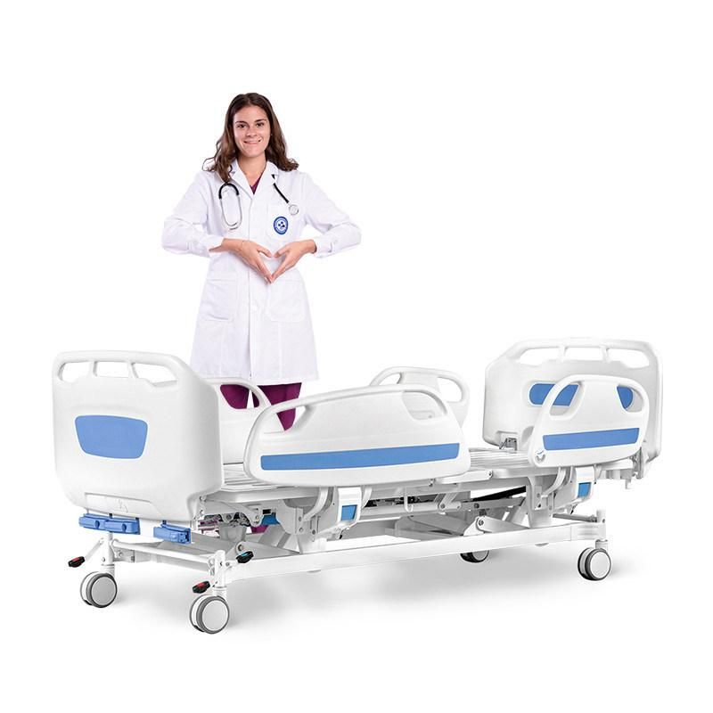 D3 3 Cranks Multifunction Adjust Foldable Stainless Steel Medical Rehabilitation ICU Manual Hospital Bed Manufacturers