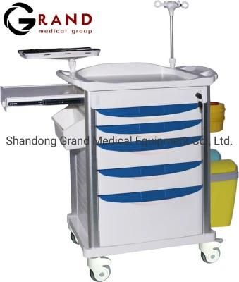 Hospital Furniture Medical Removable Multifunction Trolley Anaesthesia Emgerency Cart